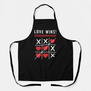 Tic Tac Toe Liebe gewinnt Geburtstag Valentinstag Schürze