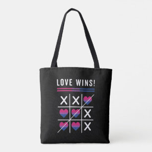 Tic Tac Toe Liebe gewinnt LGBTQ Bisexueller Stolz