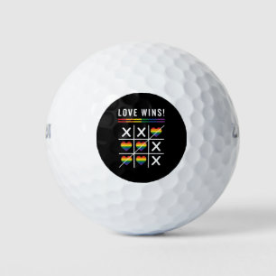 Tic Tac Toe Liebe gewinnt LGBTQ Gay Pride Golfball