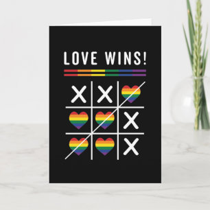 Tic Tac Toe Liebe gewinnt LGBTQ Gay Pride Karte
