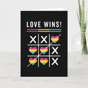 Tic Tac Toe Liebe gewinnt LGBTQ Pansexual Prix Karte