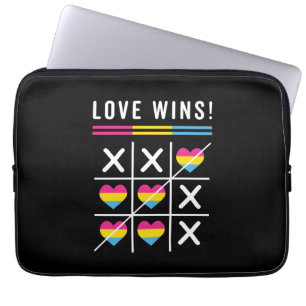 Tic Tac Toe Liebe gewinnt LGBTQ Pansexual Prix Laptopschutzhülle