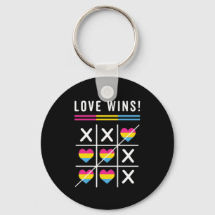Tic Tac Toe Liebe gewinnt LGBTQ Pansexual Prix Schlüsselanhänger