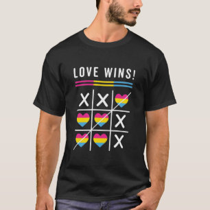 Tic Tac Toe Liebe gewinnt LGBTQ Pansexual Prix T-Shirt