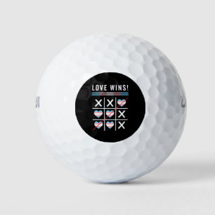 Tic Tac Toe Liebe gewinnt LGBTQ Transgender Pride Golfball