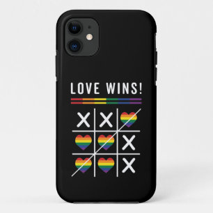 Tic Tac Toe Love Wins LGBTQ Schwulen Stolz Case-Mate iPhone Hülle