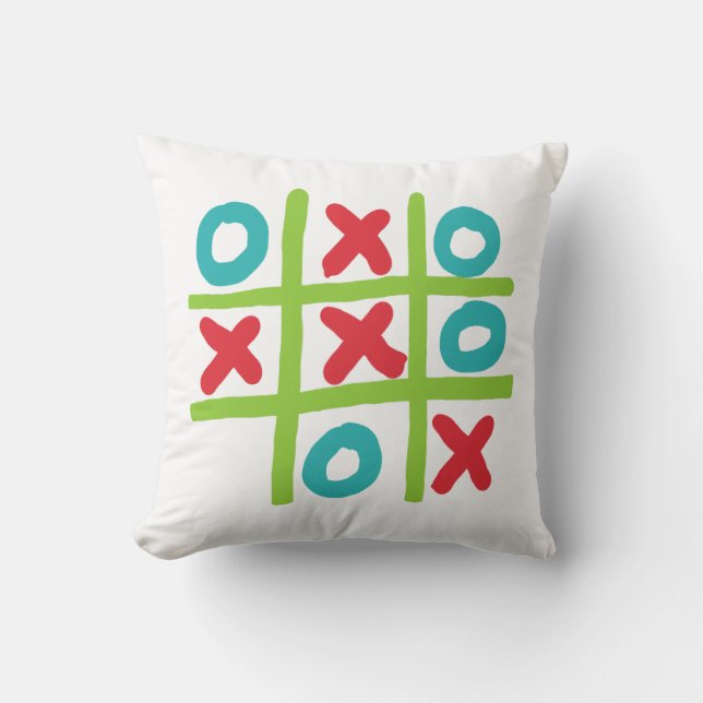 Tic-tac-toe Noughts and Crosses Kissen (Vorderseite)