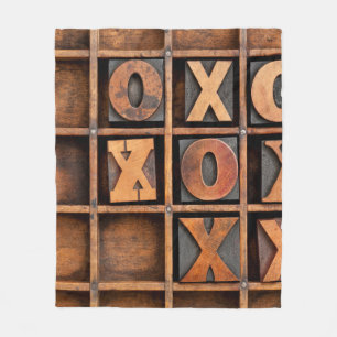 tic-tac-toe oder Noughts and crossgame - Vintag Fleecedecke