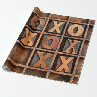 tic-tac-toe oder Noughts and crossgame - Vintag Geschenkpapier