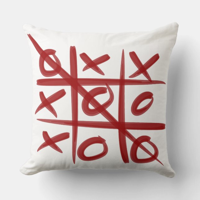 Tic Tac Toe Pillow Kissen (Vorderseite)
