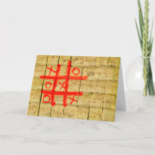 Tic Tac Toe Selbstisolierkarte Karte