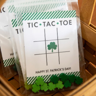 Tic Tac Toe St. Patrick's Day Card für Kinder Mitteilungskarte