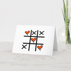 Tic Tac Toe Valentine's Day Card Karte