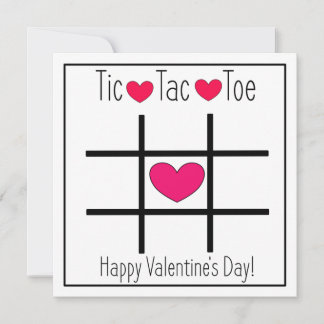 TIC TAC TOE Valentinstag-Aktivitätskarte Feiertagskarte