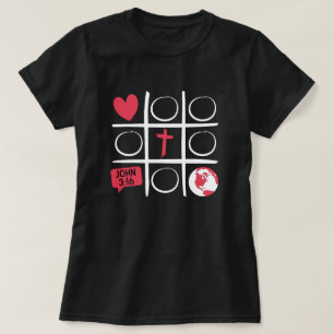 Tic Tac Toe Weiße Schrift T-Shirt