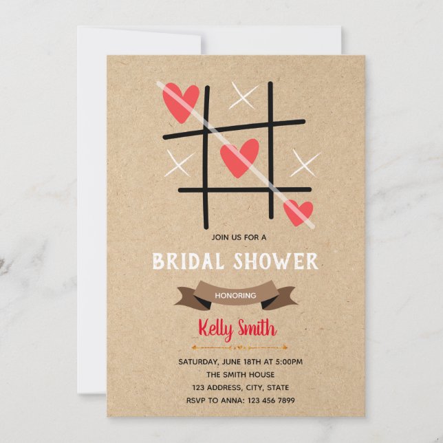 Tic tac Zehe-Babypartyeinladung Einladung (Vorderseite)