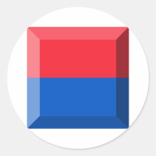 Ticino Flag Gem Runder Aufkleber