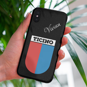 Ticino, Schweiz Wappen Schwarzes Glitter Samsung Galaxy Hülle