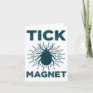 Tick Magnet Shirt Funny Camping und Wanderbug Shi Karte