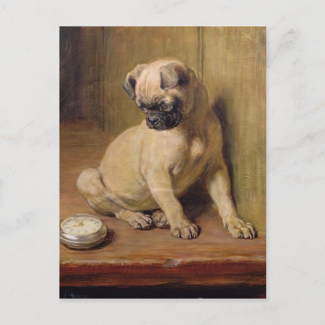 Tick Tack von Briton Riviere Postkarte (Vorderseite)
