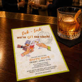 Tick-Tock Happy Hour Einladung