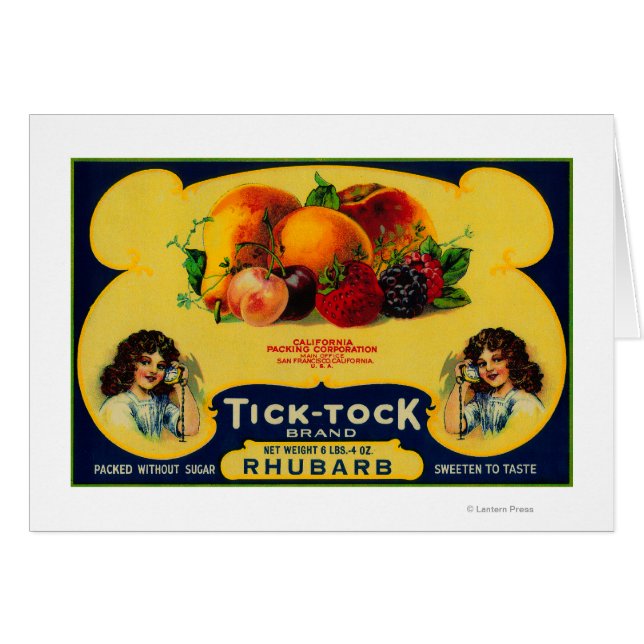 Tick Tock Rhubarb Label (Vorderseite (Horizontal))