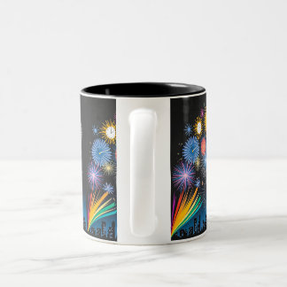 Ticken der Fireworks-Tasse Zweifarbige Tasse