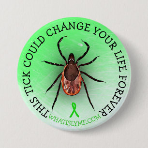 Ticken-Lyme-Borreliose-Bewusstseins-Knopf Button