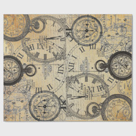 Ticken Tock 60lb Decoupage Plakat Geschenkpapier