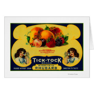 Ticken Tock Rhabarber-Aufkleber