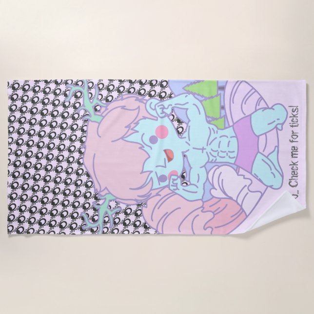 Ticken-Tuch!  2019 Feuer-Insel-Entwurf Strandtuch (Vorderseite)