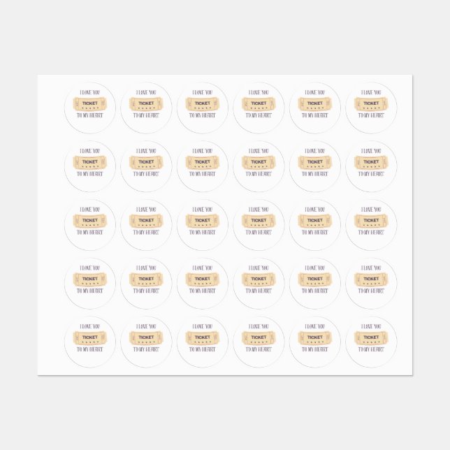 Ticket Etiketten (Blatt)