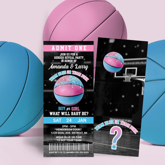 Ticket für das Basketballgeschlecht Einladung (Von Creator hochgeladen)