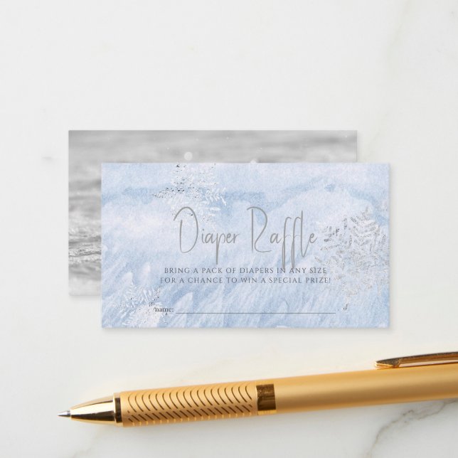 Ticket für das Blue-Diaper-Raffingticket "Frozen S Begleitkarte (Vorderseite/Rückseite Beispiel)