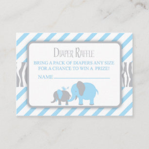 Ticket für das Blue & Grey Elephant Diaper Begleitkarte