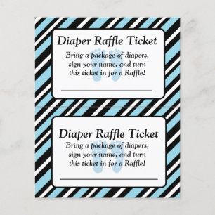 Ticket für das Blue und Black Stripe Baby Duschkab Flyer