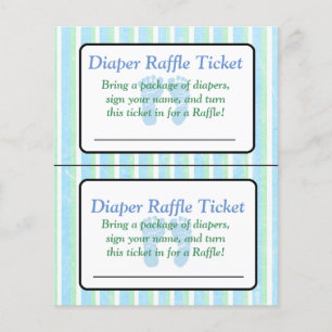 Ticket für das Blue und Green Stripe Baby Duschkab Flyer