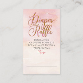 Ticket für das Blush Pink und das Gold Diaper Begleitkarte