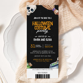 Ticket für das Halloween-Kostüm-Party Einladung