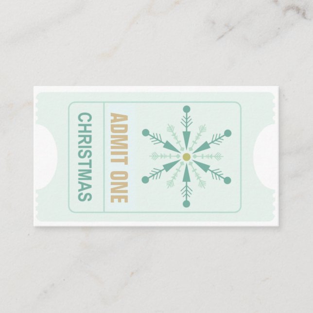 Ticket für das Weihnachts-Party und kostenloser Al (Vorderseite)