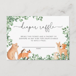 Ticket für das White Diaper-Raffeltier von Waldtie Begleitkarte