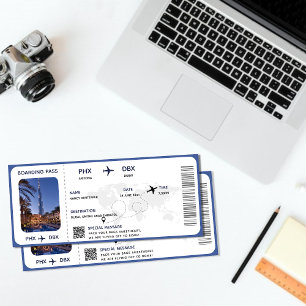 Ticket für den druckbaren Boarding-Pass Karte