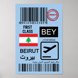 Ticket für den Libanon in Beirut Poster