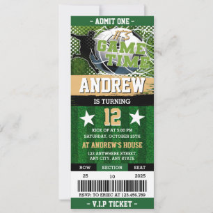 Ticket für den persönlichen Fußball Geburtstag für Einladung