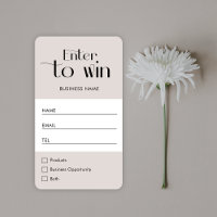 Ticket für den Raffle-Preis für Minimalistisches F