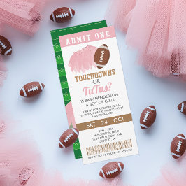 Ticket für Touchdowns oder Tutus-Gender-Enthüllung Einladung
