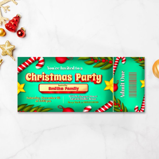 Ticket für Weihnachten Party Einladung (Von Creator hochgeladen)