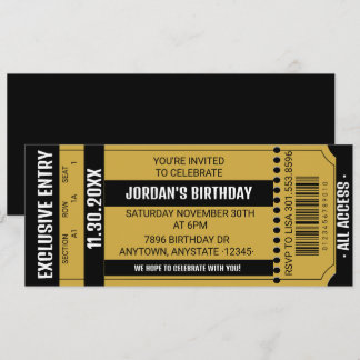 Ticket-Party Einladung | Einladungen zu Veranstalt