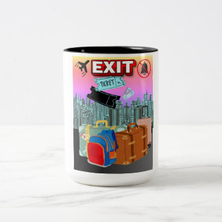 Ticket-Tasse verlassen Zweifarbige Tasse