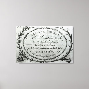 Ticket zu 'Mr. Haydns Nacht' in Hannover Leinwanddruck